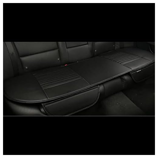 EDEALYN 53 X 19.3 inches Car Interior Accessories Smooth PU Leatherette long Rear seat cover Auto seat cover Seat cushion Car seat covers,1 PCS (Rear -Black)