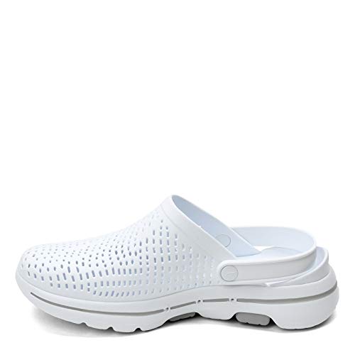 Skechers Women's GO Walk 5 Astonished Cali Gear Clog, White, 7 M US