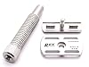 Rex Supply Co., Rex Envoy 3‑Piece Double‑Edge Safety Razor | Marine‑Grade Stainless Steel | Sure‑Grip Knurled Handle, Handcrafted in USA | Includes 5 Blades | Medium Gap Precision Shave #2