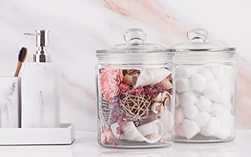 Kook Glass Kitchen Jars, Food & Cookie Storage Containers For Pantry, Bathroom Apothecary Canisters, Airtight Lids, Dishwasher Safe, With Chalk And Labels, 1/2 Gallon, Set Of 2 #TOP4
