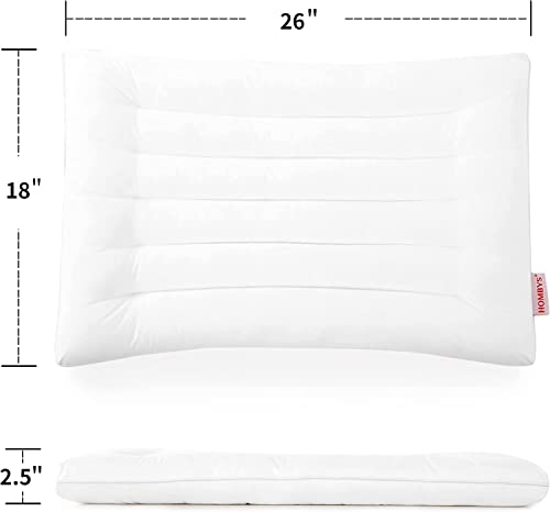 Hombys Thin Stomach Sleeper Bed Pillows For Sleeping Thin Slim Flat Pillow For Stomach And Back Sleepers thumb #2