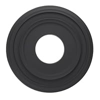 PATIKIL Deckenmedaillon, 12 OD x 4 ID PU Dekoratives Deckenleuchten-Medaillon Kronleuchter-Medaillon Geformte Deckenleuchten-Abdeckplatte für Deckenleuchtenventilatoren, Schwarz