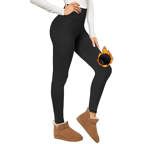 Walifrey Thermo-Leggings Damen - Fleece Gefüttert Hochtailliert Für Kalte Tage