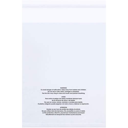12 x 16" - 1.5 Mil Resealable Suffocation Warning Poly Bags by Box Partners – One Size, Blend, Multi, Model PMR121615