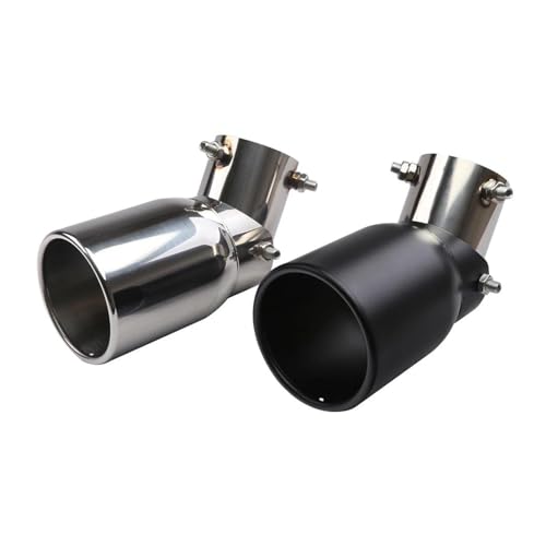 Embout d'échappement réglable avec bord roulé acier inoxydable 63mm universel