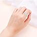 Jewelili 10K Yellow Gold 6.3 MM and 5 MM Round Cubic Zirconia Anniversary Ring, Size 7