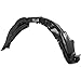 Front Fender Liner Compatible with Toyota Sienna 2011-2017 RH with Insulation Foam and Extension Sheet