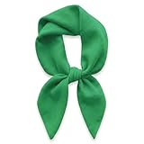 TigerTie Pañuelo para mujer de Nickituch en monocolor, tamaño de 60 x 60 cm, 100% algodón, verde, Größe: ca. Länge 60 cm, Breite 60 cm