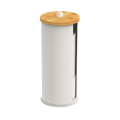 Relaxdays Portarotoli Carta Igienica, Contenitore Porta 3 Rotoli di Riserva,