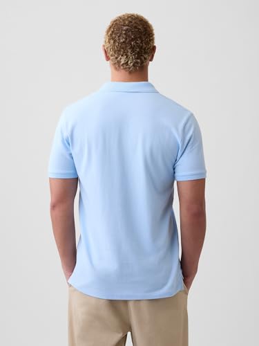 Image of Gap Men Solid Regular fit Half Sleeve Collared Neck T-Shirt