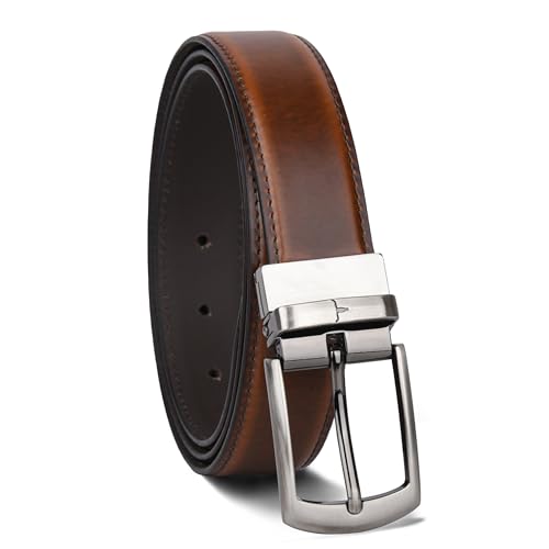 Image of URBAN FOREST Aiden Brown Formal Leather Belt for Men