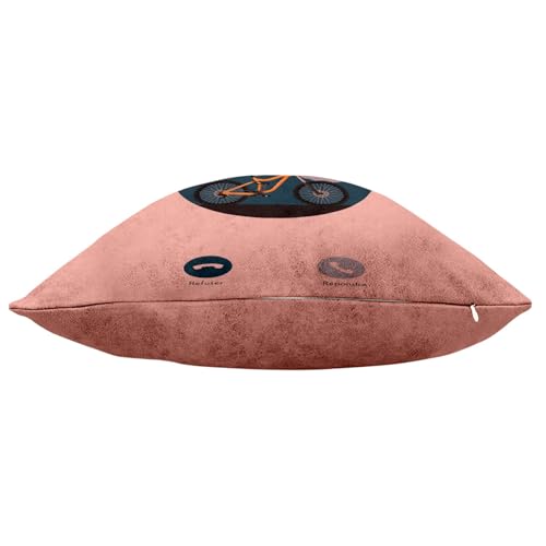 Coussin vtt rose 40x40 idée cadeau originale pour cycliste - 6