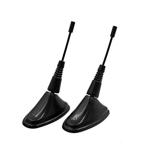 Image of uxcell 2pcs Black Universal Self Adhesive Base Roof Decorative Antenna Aerial Waterproof Replacement for SUV Car