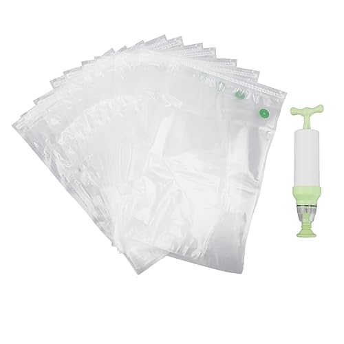EALRIDV Bolsa de vacío reutilizable para alimentos, bolsa de vacío de viaje con bomba, bolsas de almacenamiento de vacío, bolsa de vacío hermética para alimentos, almacenamiento (40 * 26 cm)