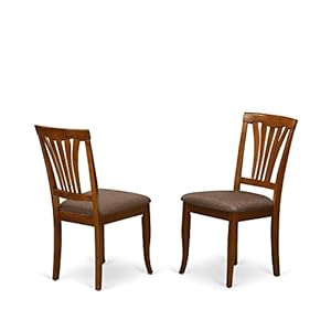 East West Furniture PSAV7-SBR-C 7 Piece Modern Dining Table Set Consist of a Rectangle Wooden Table with Butterfly Leaf and 6 Linen Fabric Upholstered Chairs, 32x60 Inch, Saddle Brown East West Furniture PSAV7 SBR C 7 Piece Modern Dining Table Set Consist of a Rectangle Wooden Table with Butterfly Leaf and 6 Linen Fabric Upholstered Chairs 32×60 Inch Saddle Brown