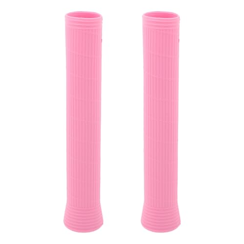 MOTHNUR Funda para Raqueta de Tenis Antideslizante de Silicona, Protector para Mango Amortiguación de Vibraciones, 2 Unidades en Color Rosa Claro, Accesorio Deportivo para Bádminton