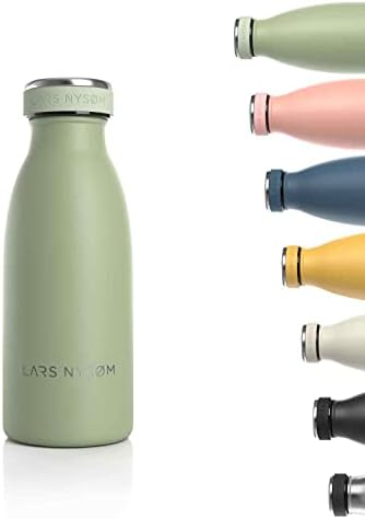 LARS NYSØM Stainless Steel 34oz Drinking Bottle | 1000ml BPA-free Insulated Thermo Flask for Hot and Cold Beverages | Leakproof Water Bottle