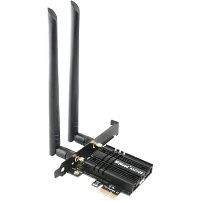 WiFi Card 5400Mbps 6E Wireless WiFi Bluetooth 5.3 PCIe Network Card, Intel WiFi 6E AX210 Chip, 6GHz/5GHz/2.4GHz PCI Express Bluetooth WiFi 6 Card for Desktop/PC Windows 11/10