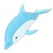 HUOQILIN Dolphin Plüschspielzeugpuppen Puppe Kissen Lang Faul Mädchen Puppe Französisches Bett Kissen (Color : Blue, Size : L)