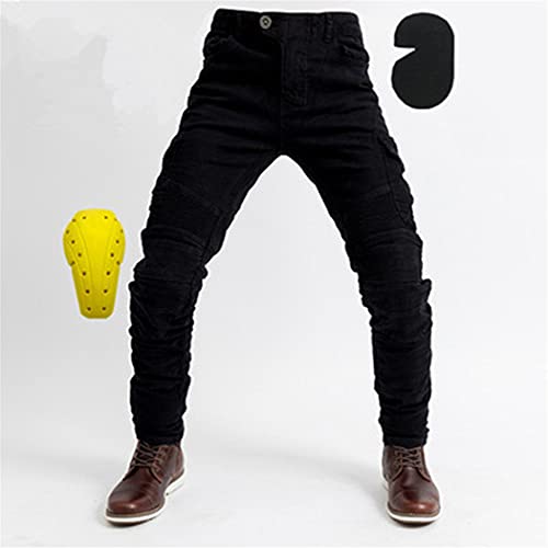 Jeans de moto homme vert avec genouillères S de protection - 2