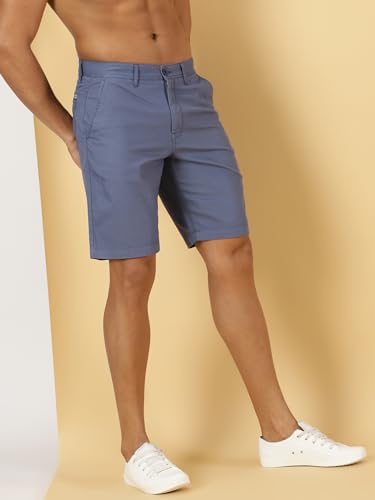 Image of Thomas Scott Men's | Solid | Chino Shorts | Regular Fit | Cotton Elastane | Above Knee | Casual Short