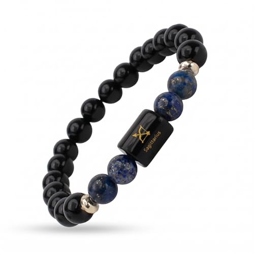 Image of ARDEN Zodiac Crystal Bracelet for Men & Women | All Rashi Crystal Bracelets | Natural Healing Stone Astrology Bracelets | Adjustable Energy Bracelet for Wealth, Positivity & Protection | Birthday Gift