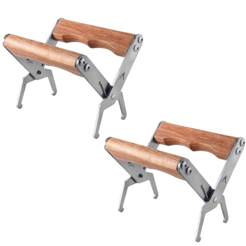 RoastMe 養蜂フレーム 養蜂用 ミツバチのハイブフレームホルダー 養蜂器具 養蜂ツール 養蜂アクセサリー 木製ハンドル 16*12.4cm (2)