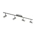 Produktbild Eglo LED Wand Deckenleuchte Modell Rottelo / 4-flammig / aus Stahl in nickel-matt chrom / HV 4 x GU10 LED 5 W 720 lm / inklusiv Leuchtmittel / 78 x 7 cm 90917