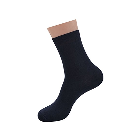 Men's 6-Pack Solid Smooth Cotton Crew Socks Plain Socks #TOP7