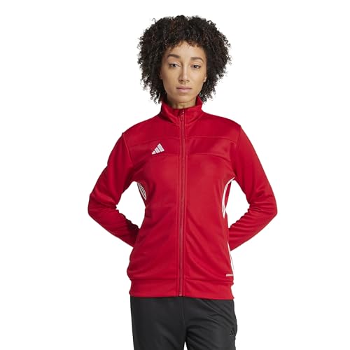 adidas Women's Tiro 25 Essentials Training Jacket, Team Power Red/White,