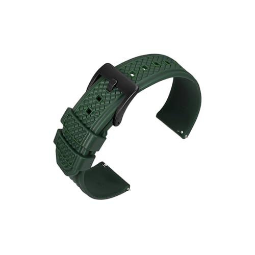 Bracelet de montre en caoutchouc de qualité supérieure 20mm élégant pour homme et femme