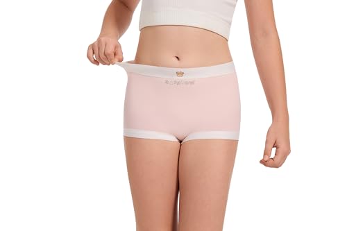 Felskin Girls' Soft Seamless Panties Girl 4-12 Years Old Stretch Comfort Underwear Briefs, 4-Packs3