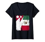 Photo Gallery donna nepal messico mezza bandiera nepalese mexican heritage maglietta con collo a v Photo Gallery donna nepal messico mezza bandiera nepalese mexican heritage maglietta con collo a v