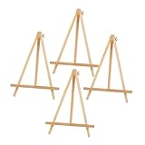 BATHVEVE 4Stücke Mini Staffelei Holz Teilig für Tischstaffelei für Malerei Fotoständer Projekte Leicht und Transportabel ohne Montage Erforderlich