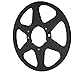 JTLB 10 Inch Open Reel Takeup Reel with 6 Holes, Premium Sound Aluminum Empty Reel Compatible with 1/4 Inch Tapes (Black)