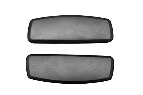 Image of Office Chair Replacement Plastic Arm Pads, Chair Armrest Pads for Supporting Arms and Elbow with 4 Free Screws, Black (Black 2)