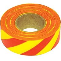 Bandes CSY-1R à rayures jaunes et rouges 1.2 pouce x 300 pieds