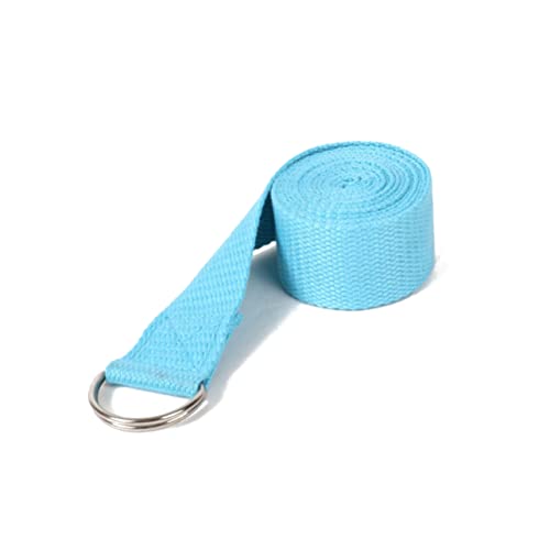 HEMOTON Yoga Stretching Strap Soft Cotton Metal Buckle for Fitness Portable (sky)