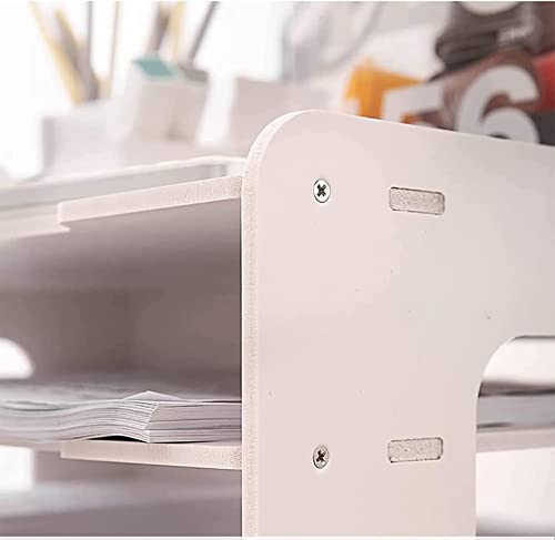 Scaffale per documenti formato A3, per ufficio e scuola, per organizzare documenti, file e riviste, vassoio per cancelleria, organizzazione efficiente, bianco