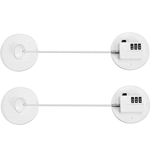 Bestmaple 製冷蔵庫のドアロック 冷蔵庫ロック ミニ冷蔵庫ロック ファイルキャビネットロック 引き出しロック キャビネット用ロック 子供用安全ロック 冷蔵庫のドアロックの組み合わせ