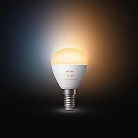 Philips Hue White Ambiance E14 LED Lampe (470 lm), dimmbares LED Leuchtmittel für das Hue Lichtsystem mit warm- bis kühlweißem Licht, smarte Lichtsteuerung über Sprache und App, 1er Pack – Ansicht 2