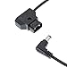Alvin's Cables D-tap to DC Power Cable 12V 5.5mm×2.1mm DC Coiled Cable for Canon C70, Atomos Shogun, Blackmagic Video Assist, SmallHD Indie 7, Right Angle DC