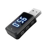 BaZuyunMd Adattatore Bluetooth 5.3 per auto con trasmettitore FM, trasmettitore USB Bluetooth per chiamate in vivavoce e streaming musicale, nero