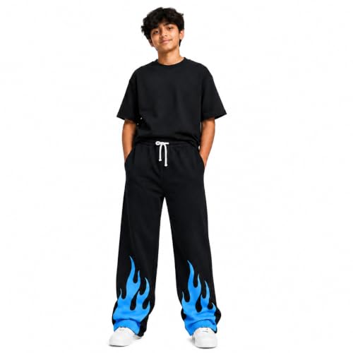 Image of Boys Baggy Cargo Pants | Cotton Blend Loose Fit Joggers | Elastic Waist Casual Trousers | Trendy Boys Streetwear
