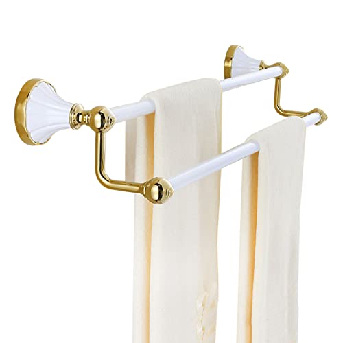Porte-serviettes mural en acier blanc pour fixer sans trouer le carrelage de douche - 2