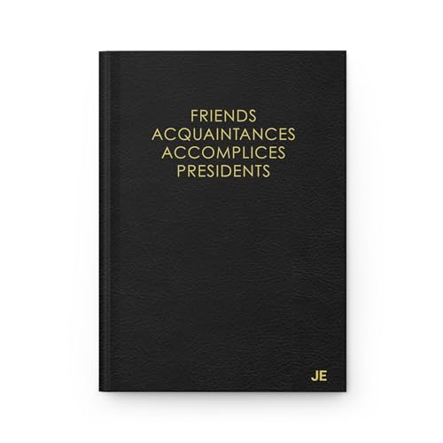 Jeffrey Epstein Black Book Hardcover Matte Journal, Funny Gag Gift