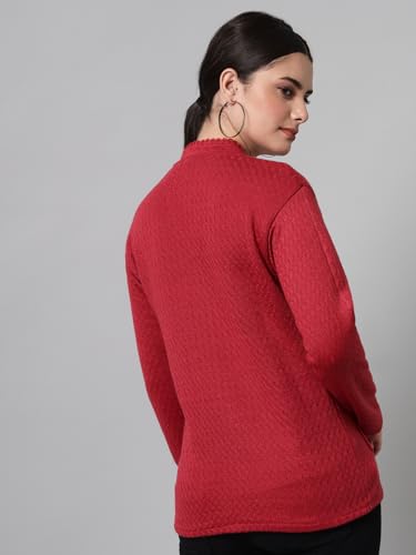 Image of eWools Women's winterwear Woolen Solid Sweater with Pockets Cardigans (with Pockets)