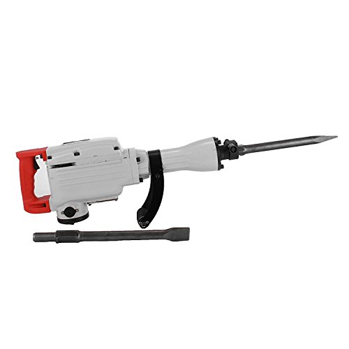 Autovictoria 1850W Demolition Jack Hammer 65MM Diámetro de Perforación Martillo de Demolición Eléctrico Heavy Duty Jack Hammer Taladros de Demolición con Cincel Plano Bull Point Chisel (65 MM)