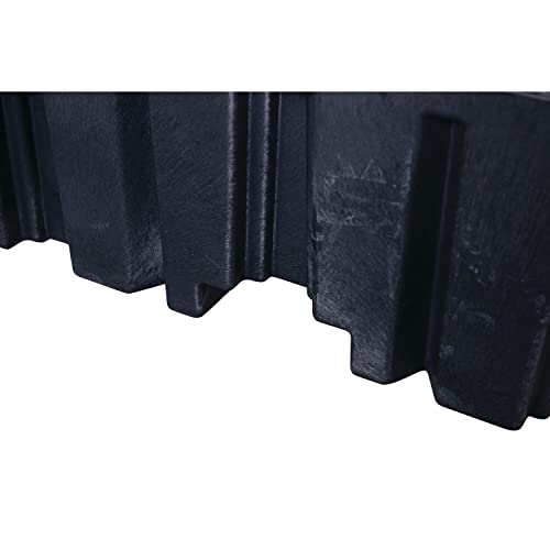 Image of Eagle 2 Drum Spill Containment Pallet with Forklift Pockets, 51.5 inchx26.25 inchx13.75 inch, 66 Gallon Sump, 4,000 lbs. Load Capacity Secondary Containment Pallet, Made in USA, Black, 1620BND