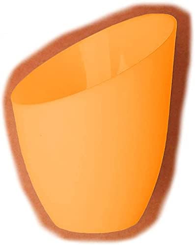 2 Pack Plastic Lampshade, 5.7 inch High, 4.1 inch Diameter, 1.65 inch Fitter, Replacement Plastic Lamp Shade for LED Floor Lamp [Orange]